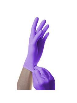 Перчатки нитрил. н/о,текстур,SFM (L) 100 пар,фиолетово-голубые