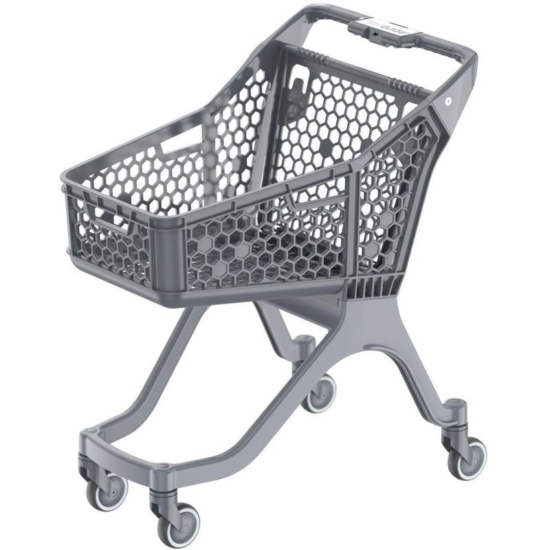 Тележка покупательская EVR_SURF S пластик. серая, задн.ст. серая RAL 7024