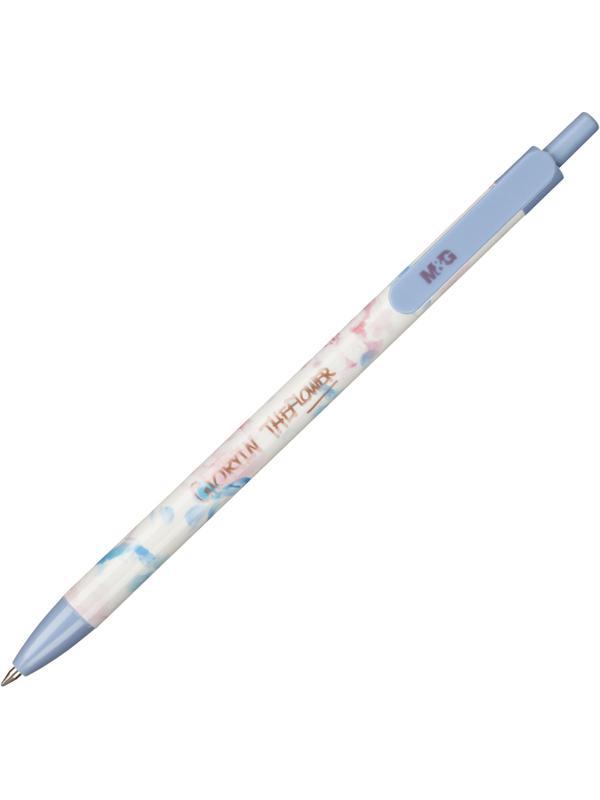 Ручка шариковая автоматическая M&G Sakura Time, д.ш.0,5мм,син,масл, ассорт
