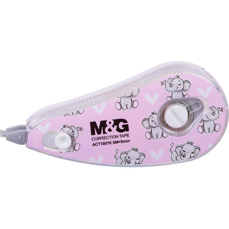 Корректирующая лента M&G Animal Planet, 5 мм x6 м, ассорти