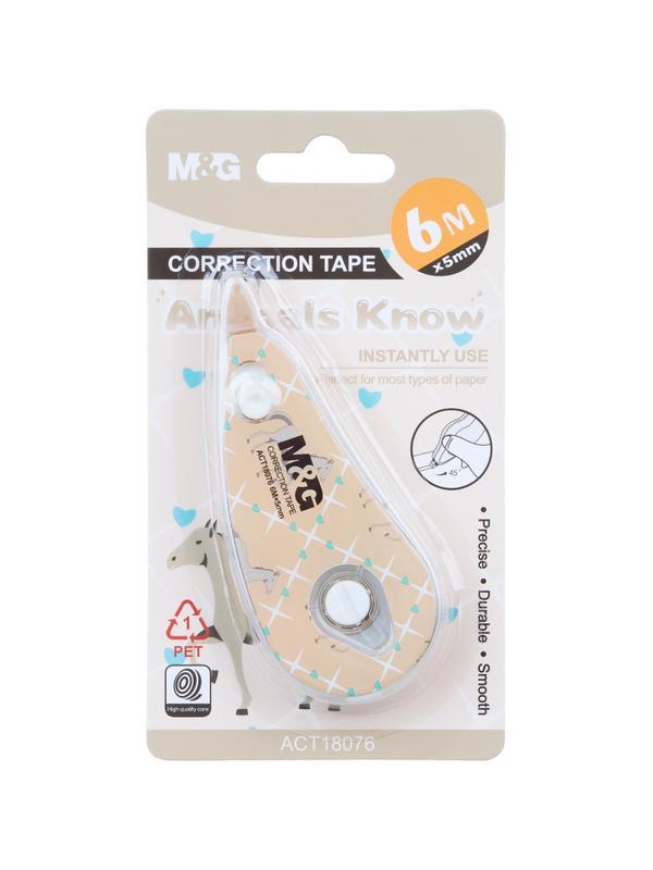 Корректирующая лента M&G Animal Planet, 5 мм x6 м, ассорти