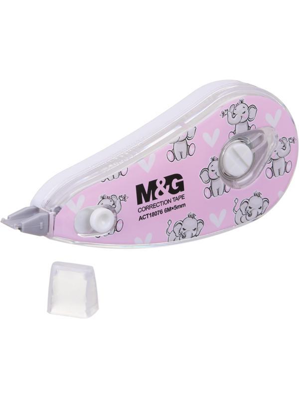 Корректирующая лента M&G Animal Planet, 5 мм x6 м, ассорти