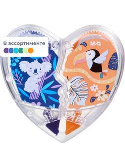Корректирующая лента M&G Animal Planet, 5 мм x5 м, 2 шт.в упак., ассорти