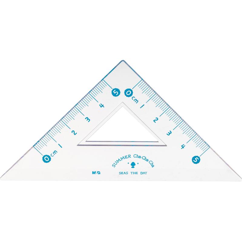 Набор чертежный M&G Summer Cha Cha (лин, транс, 2 треуг), в ПВХ конверте