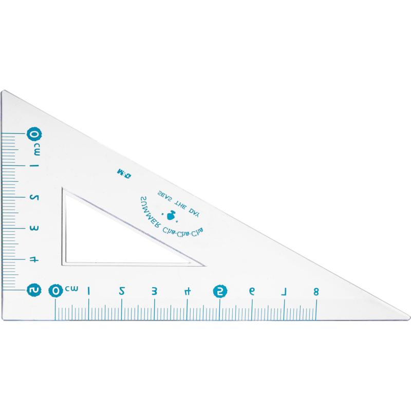 Набор чертежный M&G Summer Cha Cha (лин, транс, 2 треуг), в ПВХ конверте