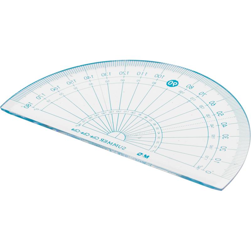 Набор чертежный M&G Summer Cha Cha (лин, транс, 2 треуг), в ПВХ конверте