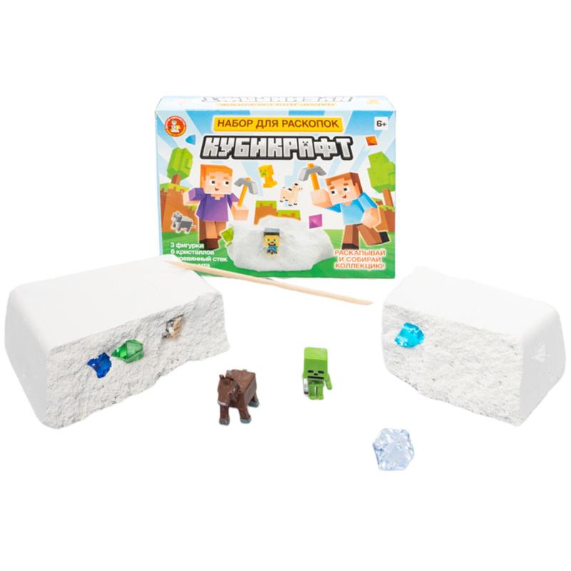 Игра развивающая раскопки Кубикрафт 9 эл., 005545