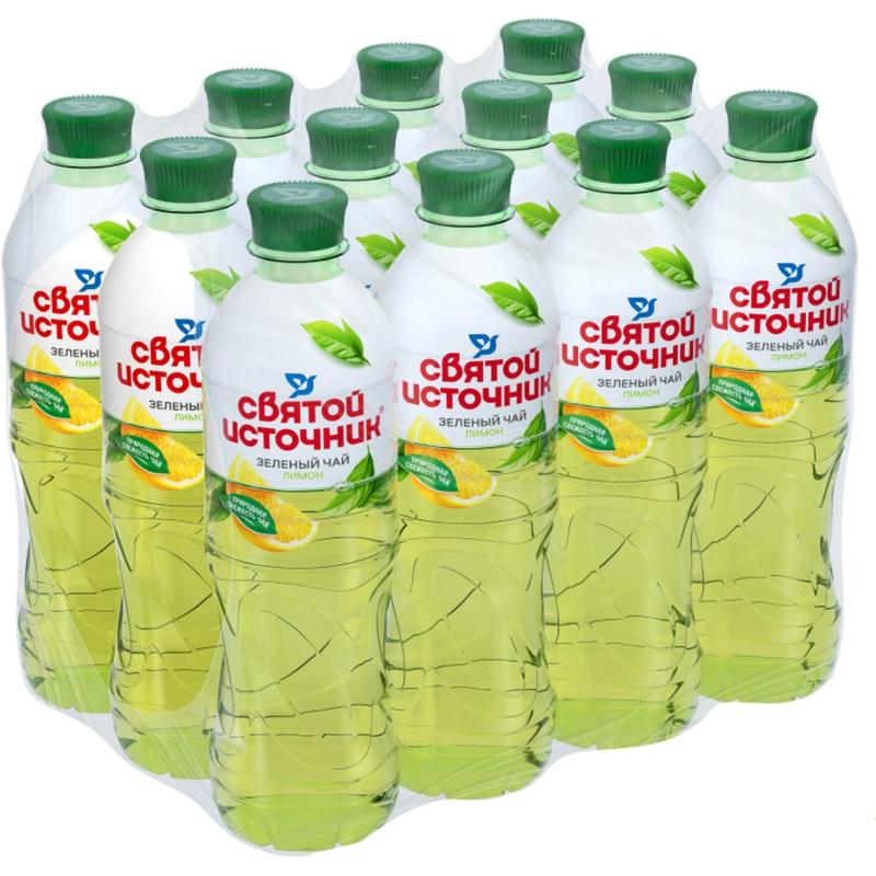 Чай холодный Святой Источник зеленый, лимон негаз ПЭТ 0,5л