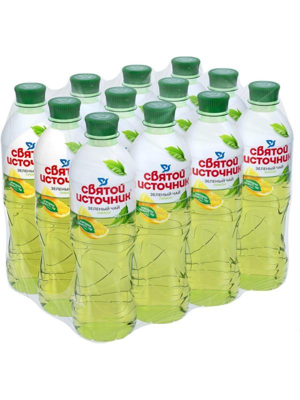 Чай холодный Святой Источник зеленый, лимон негаз ПЭТ 0,5л