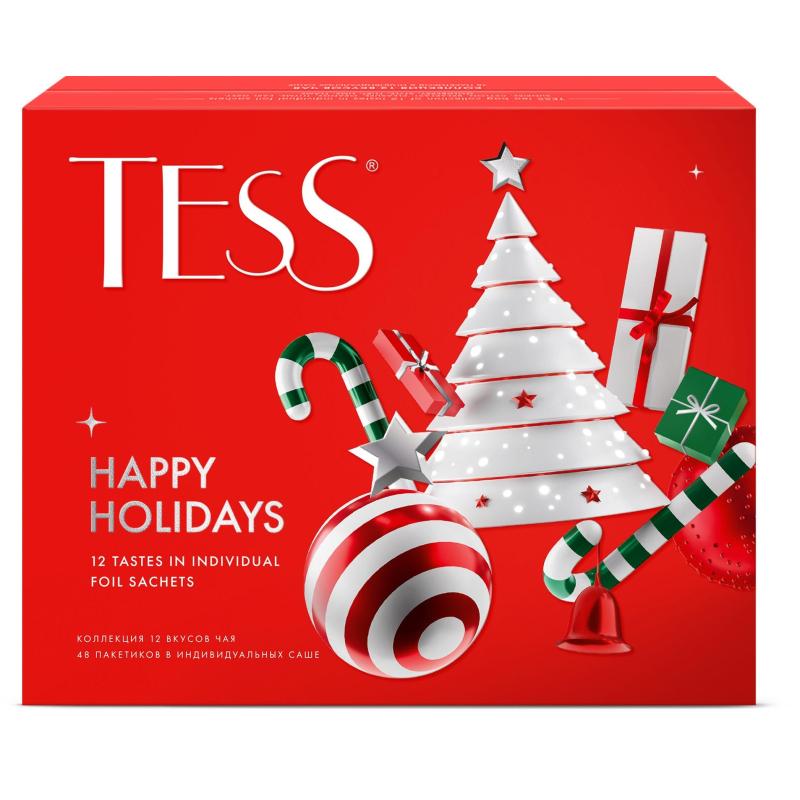 Чай Tess Happy Holidays эксклюзивная коллекция ассорти, 48 пак (1499-10)