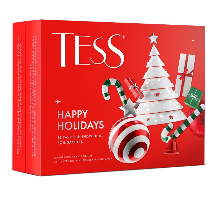 Чай Tess Happy Holidays эксклюзивная коллекция ассорти, 48 пак (1499-10)