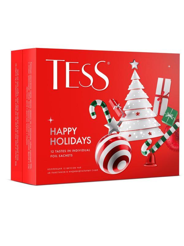 Чай Tess Happy Holidays эксклюзивная коллекция ассорти, 48 пак (1499-10)