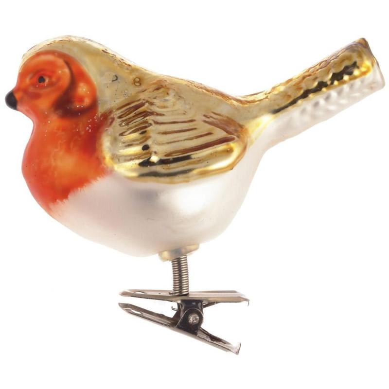 Игрушка НГ на прищепке Птичка L8 W5 H8см,4в.,719816
