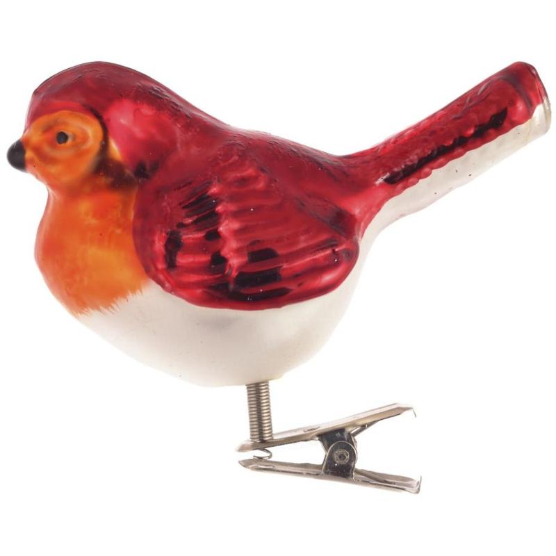 Игрушка НГ на прищепке Птичка L8 W5 H8см,4в.,719816