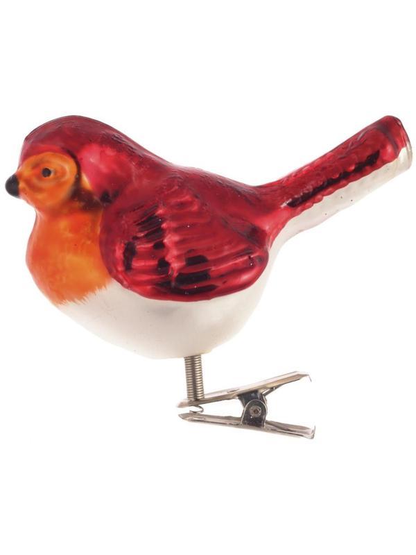 Игрушка НГ на прищепке Птичка L8 W5 H8см,4в.,719816