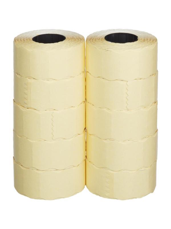 Этикет-лента 26х16 белая волна 1000 шт/рул, 10 рул/уп