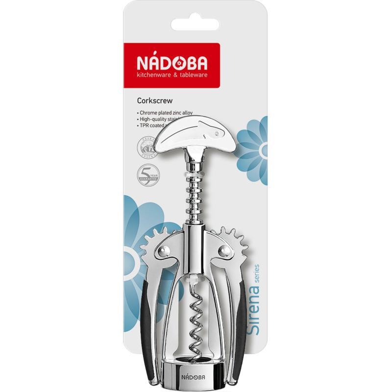 Штопор хром, NADOBA, серия SIRENA (721215)