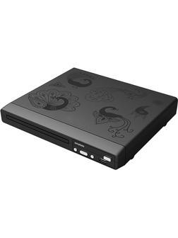 Проигрыватель DVD Hyundai H-DVD120 черный ПДУ