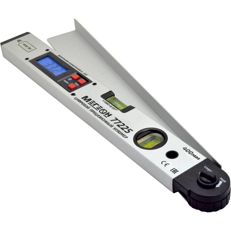 Угломер цифровой с пузырьковым уровнем МЕГЕОН 77225