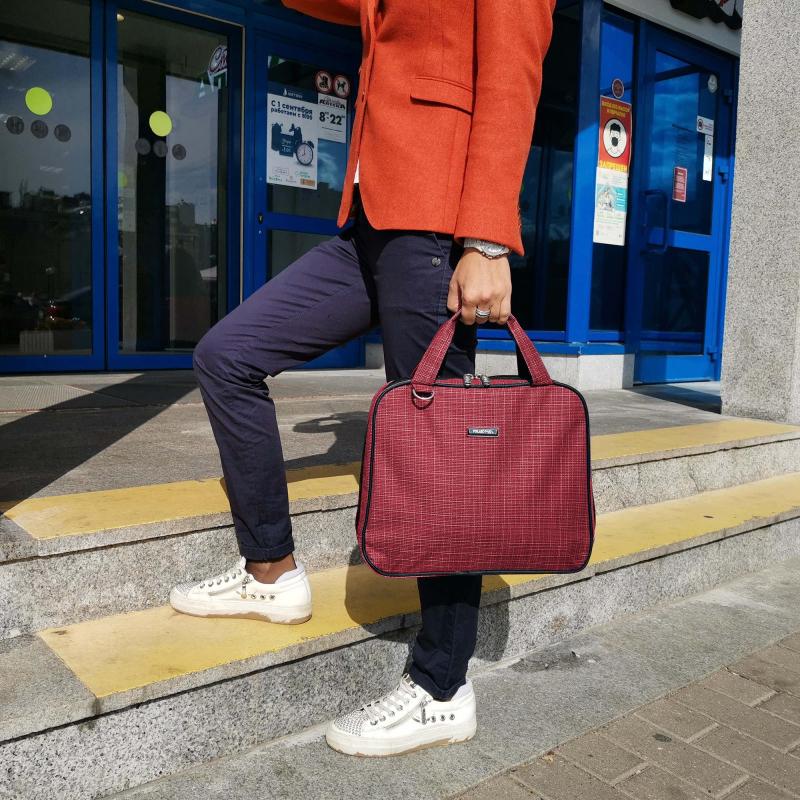 Сумка-папка деловая, бордовая, арт. П7118      