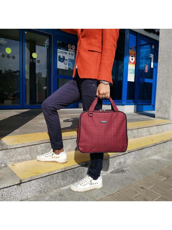 Сумка-папка деловая, бордовая, арт. П7118      