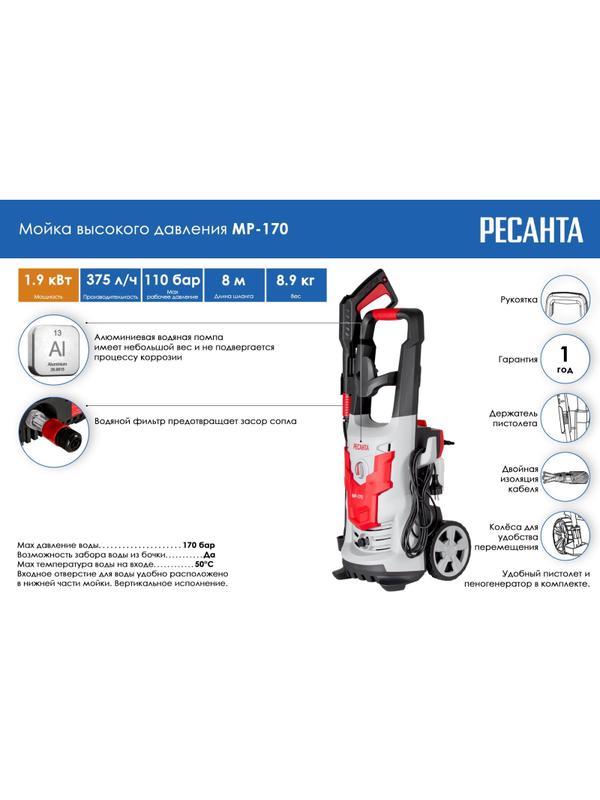 Мойка высокого давления Ресанта МР-170 (70/8/20)