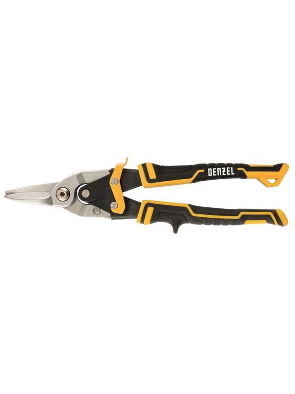 Ножницы по металлу DENZEL 270мм, прямой рез,CrMo (78370)