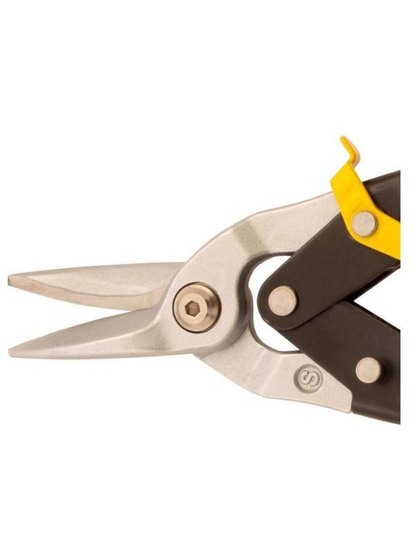 Ножницы по металлу DENZEL 270мм, прямой рез,CrMo (78370)