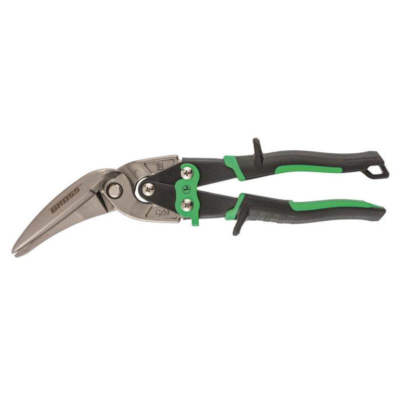 Ножницы по металлу GROSS PIRANHA 270мм,прямой и правый рез,СrMo (78333)