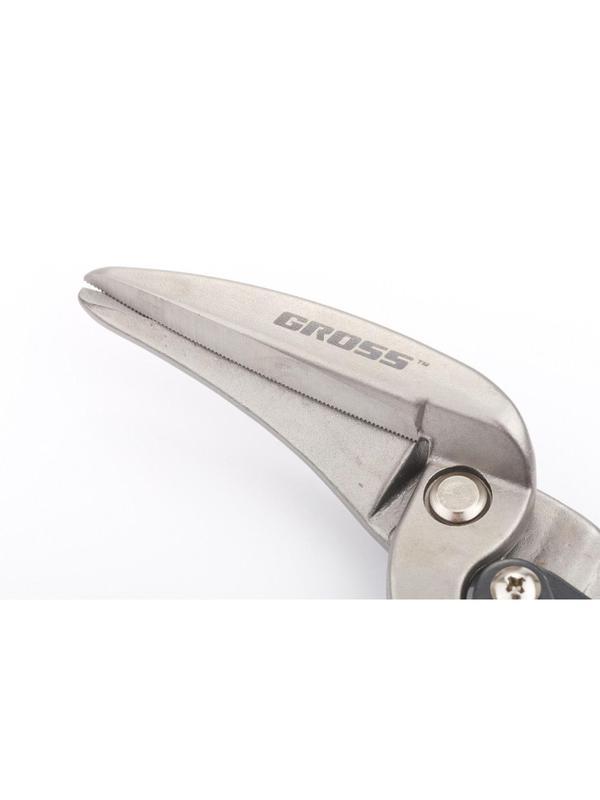 Ножницы по металлу GROSS PIRANHA 270мм,прямой и правый рез,СrMo (78333)