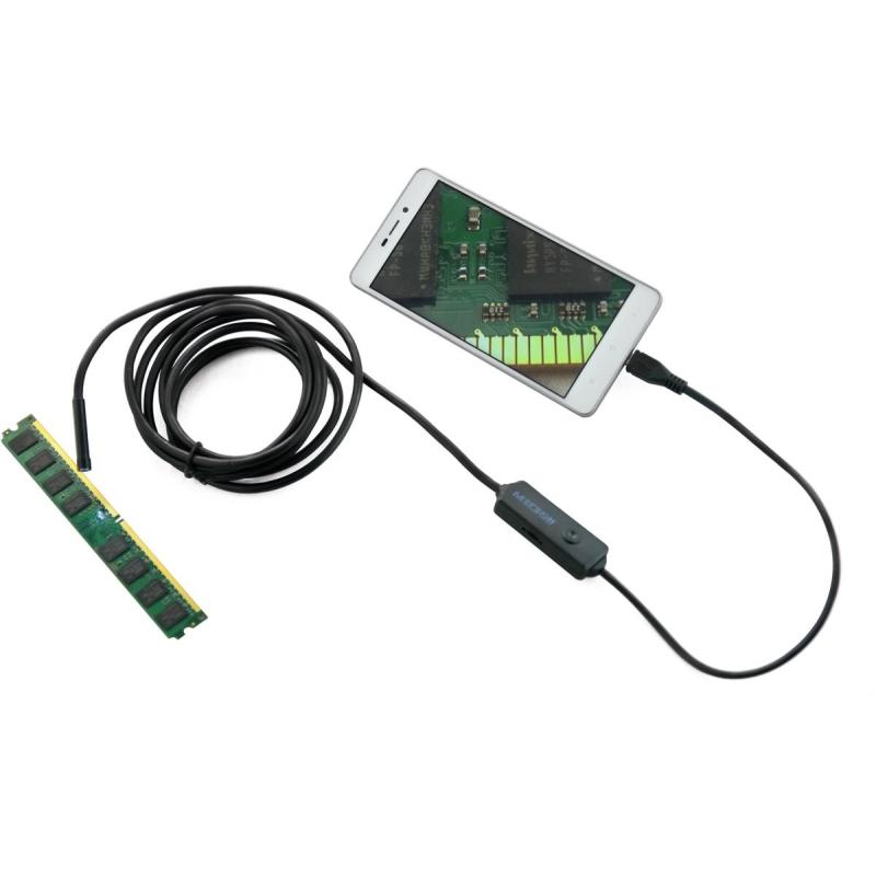 Видеоскоп - эндоскоп полужесткий microUSB 2м МЕГЕОН 33022