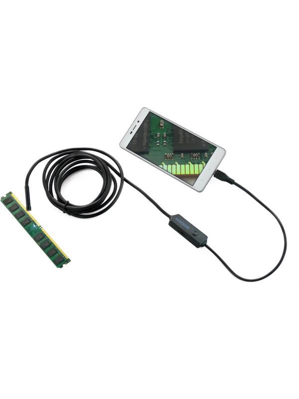 Видеоскоп - эндоскоп полужесткий microUSB 2м МЕГЕОН 33022