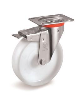 Колесо для тележки Tellure Rota 686803 поворотное с тормозом,125мм,до 220кг