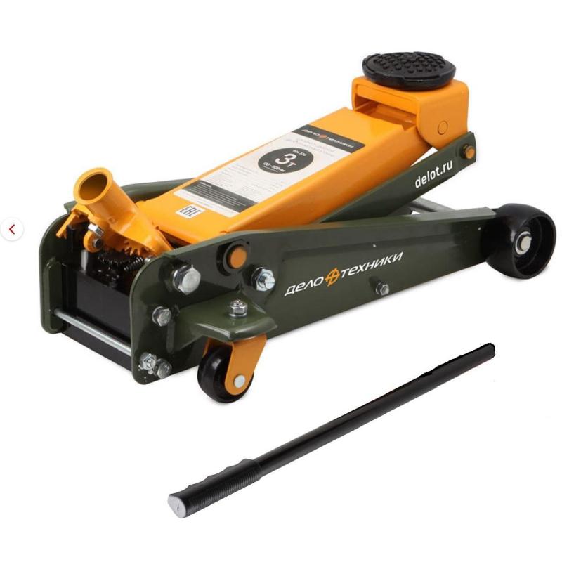 Домкрат подкатной двухплунжерный 3 тонны, 85-500 мм Дело Техники 904433