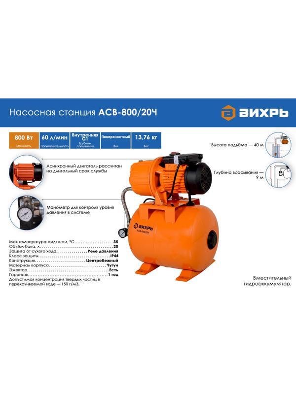 Насосная станция АСВ-800/20Ч Вихрь 68/1/13