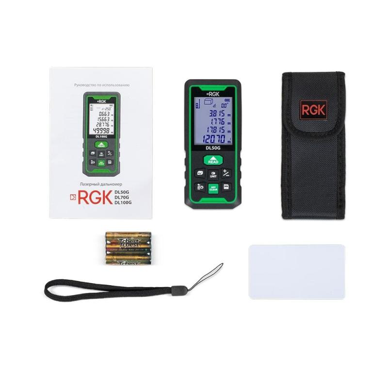 Дальномер лазерныйс угломером RGK DL50G (778176)