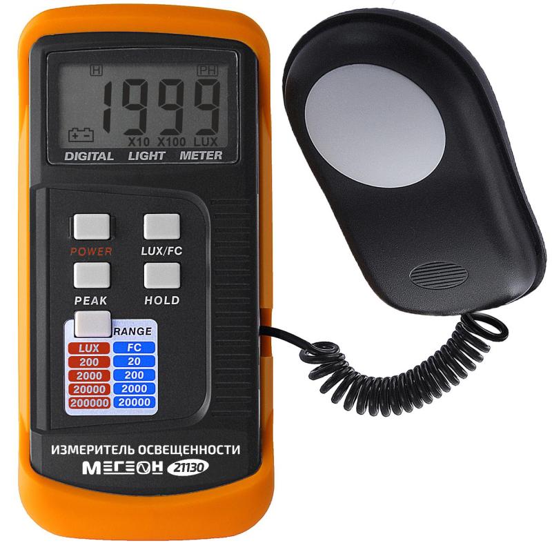 Люксметр измеритель освещенности МЕГЕОН 21130