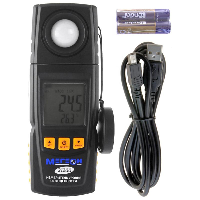 Люксметр цифровой измеритель освещенности МЕГЕОН 21200