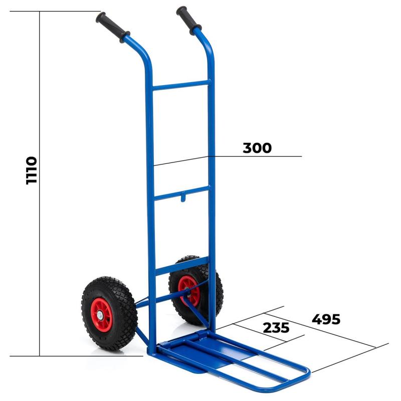 Тележка грузовая Стелла-техник КГ-150-пневмо-255 грузоподъемность 150кг