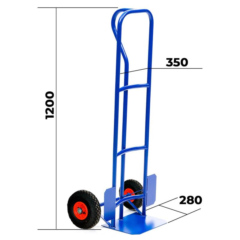 Тележка грузовая Стелла-техник КГ-3-1-PU-1120-255-3 грузоподъемность 200кг