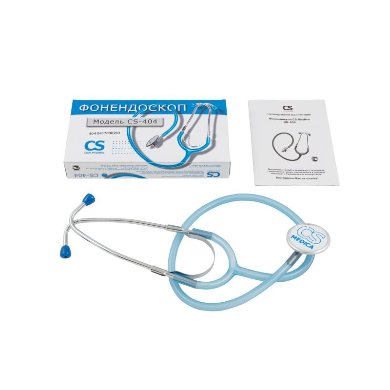 Фонендоскоп CS Medica, CS-404, голубой
