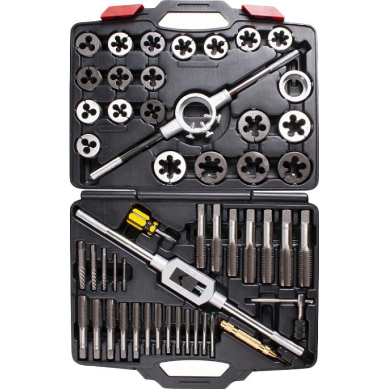 Набор метчиков и плашек SK-5 M6-M24, кейс, 51 предмет, МАСТАК