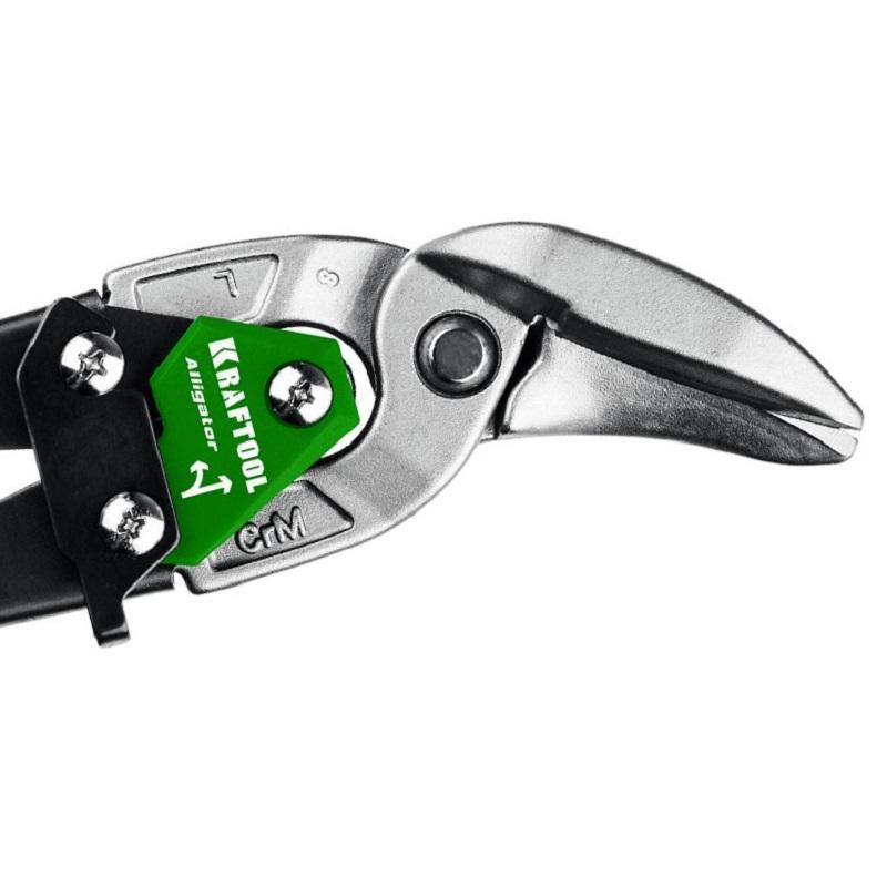 Ножницы левые усиленные по металлу с выносом KRAFTOOL Alligator, 250 мм
