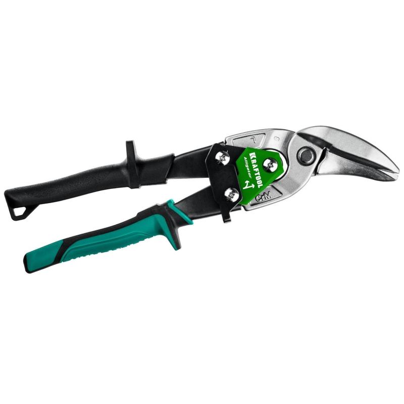 Ножницы левые усиленные по металлу с выносом KRAFTOOL Alligator, 250 мм