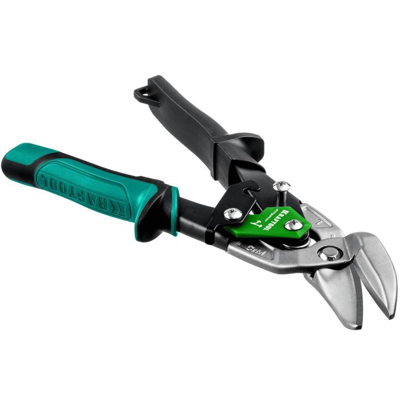 Ножницы левые усиленные по металлу с выносом KRAFTOOL Alligator, 250 мм