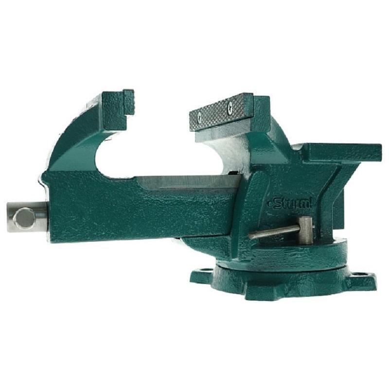 Тиски слесарные 200мм, ПОВОРОТНЫЕ УСИЛЕННЫЕ Sturm! 1075-01-200