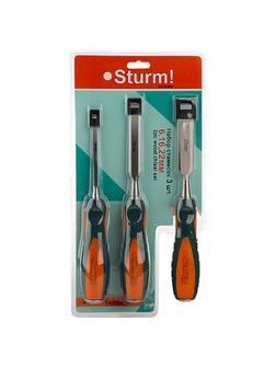 Набор стамесок 6, 16, 22 мм ДВУХКОМПОНЕНТНЫЕ РУКОЯТКИ, Sturm! 1063-04-S3