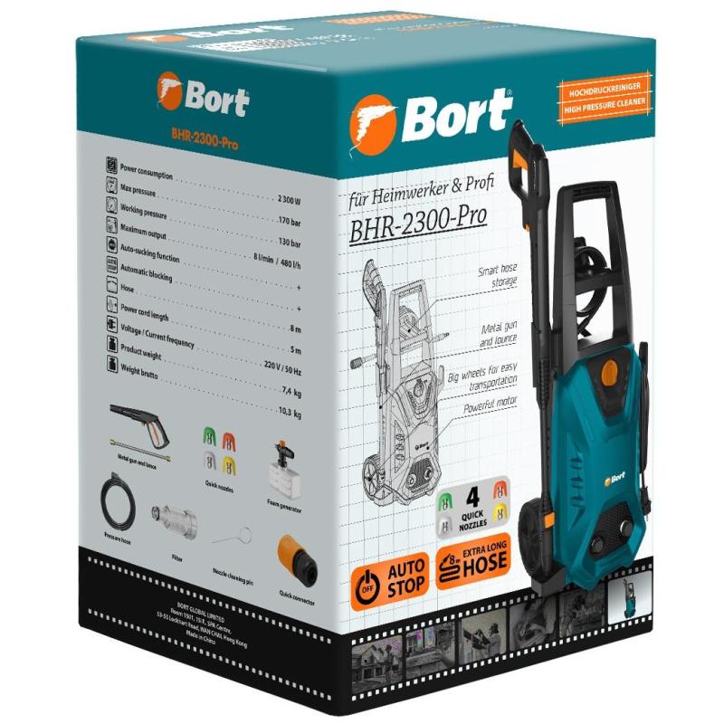 Мойка высокого давления BORT BHR-2300-Pro (93416299)