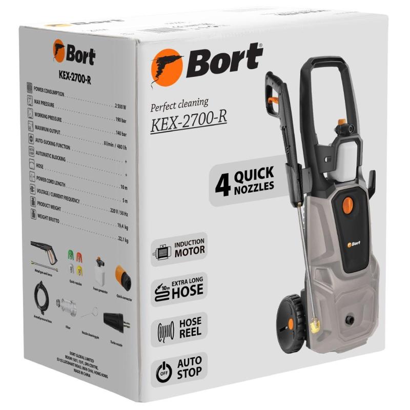 Мойка высокого давления BORT KEX-2700-R (93416145)