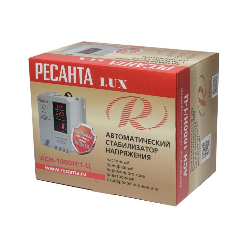 Стабилизатор РЕСАНТА АСН- 1 000 Н/1-Ц Lux (63/6/14)